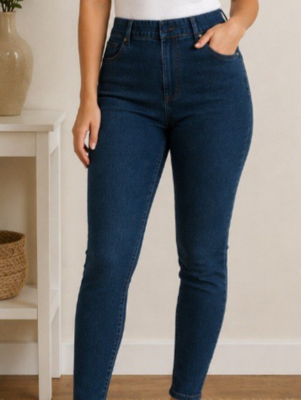 Women’s Dark Wash Denim Jeggings | Stretch Pull-On Skinny Jeans